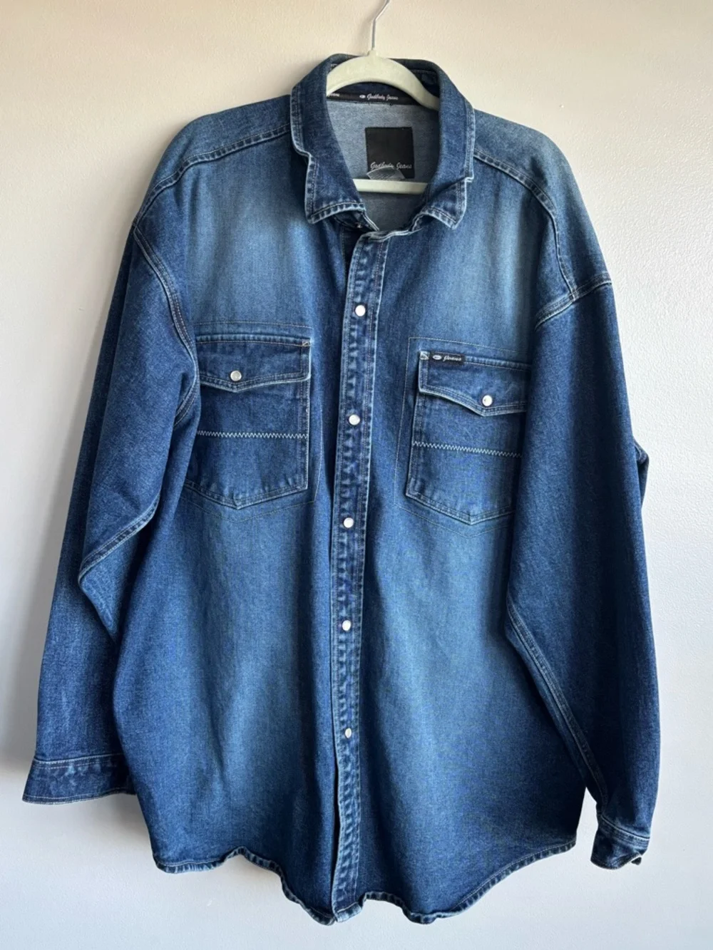 Vintage GodBody Jeans Denim Jacket Men’s XXL Pearl Snaps *see details*